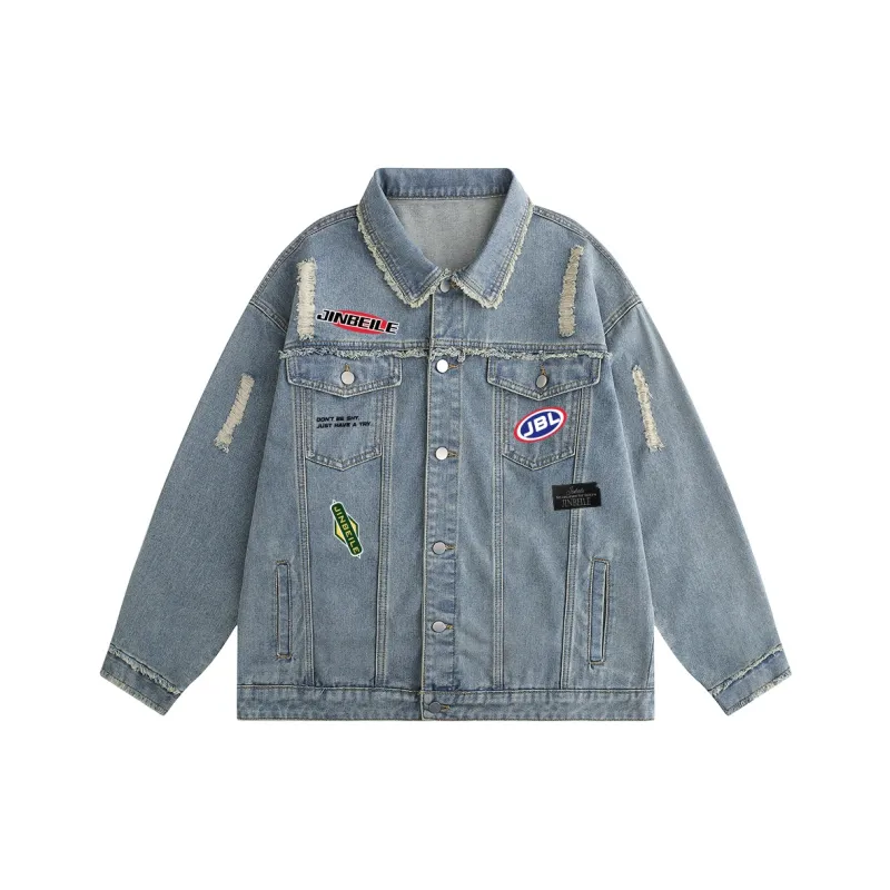 JINBEILE Denim Jackets Unisex-8