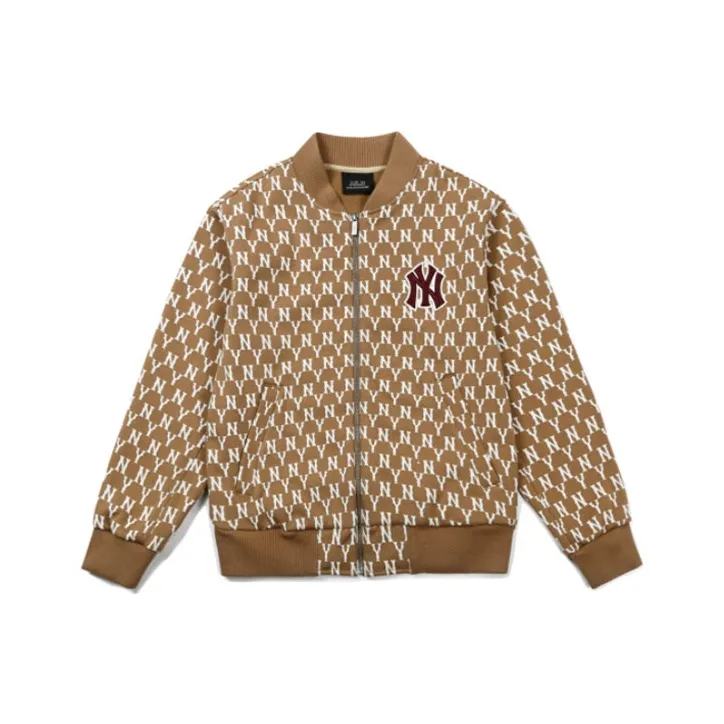 MLB Baseball Jacket Unisex Beige-0