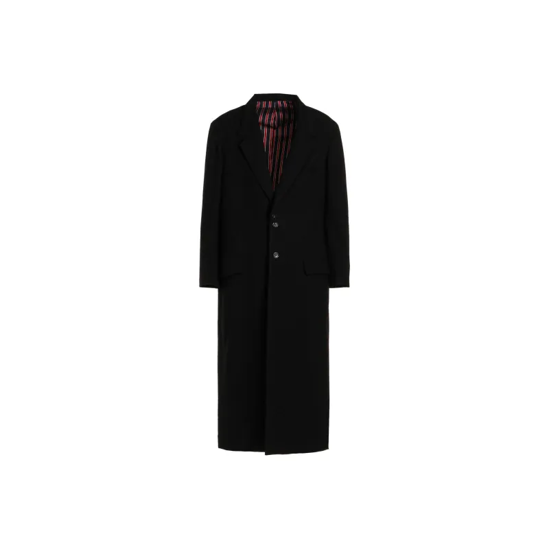 Yohji Yamamoto Button-Up Straight Hem Coat-0