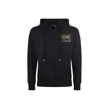 VERSACE JEANS Logo Print Zipped Hoodie