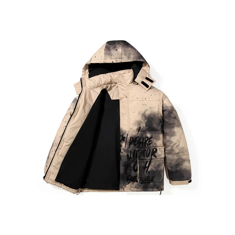 GENANX Cartoon Detachable Hood Loose Fit Puffer Jacket Unisex-6