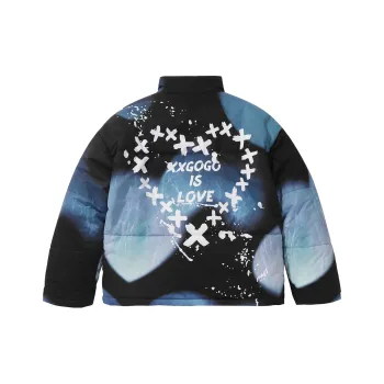 XXGOGO Puffer Jackets Unisex Blue Black