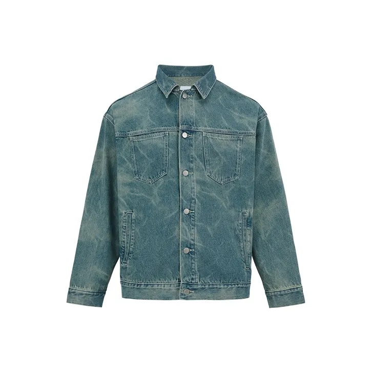 URBAN REVIVO Denim Jackets Men Light Blue-0