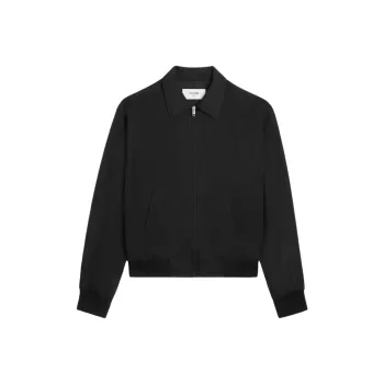 CELINE Triomphe Blouson Jacket In Rayon Twill