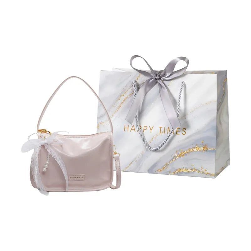 Miss Angel PU Crossbody One Shoulder Handbag Women's White, Silver, Black, Pink-12