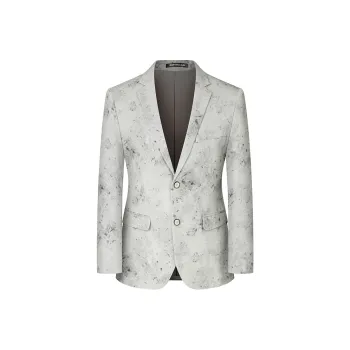 JOHNHOLLIS Business Suit Men's Gray White