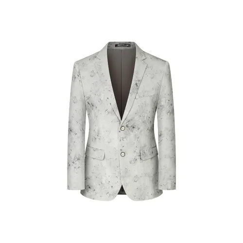 JOHNHOLLIS Business Suit Men's Gray White