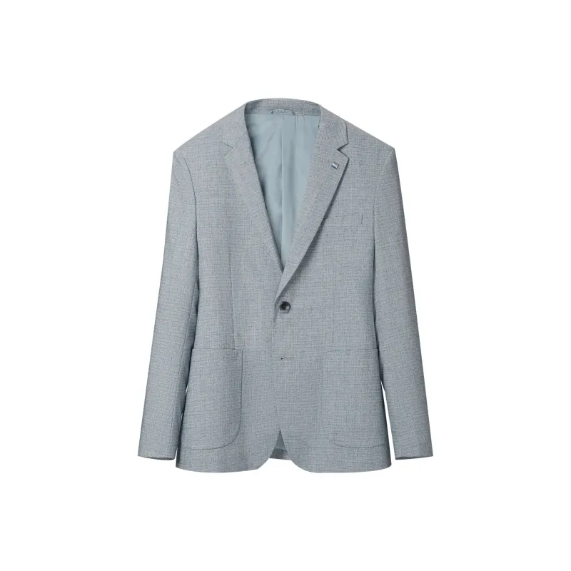 HLA Business Suits Men Blue Gray Pattern 32-0