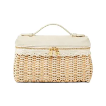 Loro Piana ExtraPocket Rattan Crossbody Handbag Women's Malt