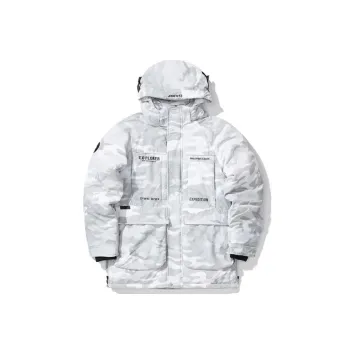 Fingercroxx Down Jackets Men White Camouflage