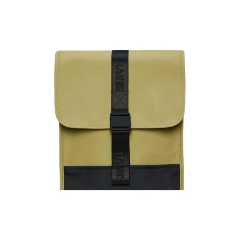 Rains Polyester Backpack Mini Unisex Khaki-3