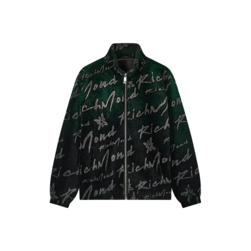 JOHN RICHMOND FW24 Jackets & Coats Men's Emerald Green Letter-0