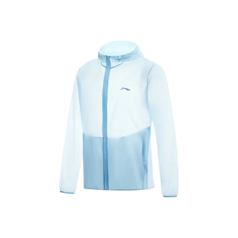 LiNing Fitness Series Water-Resistant UV Protection Sun Protection Clothing Men's Glacier Blue-0