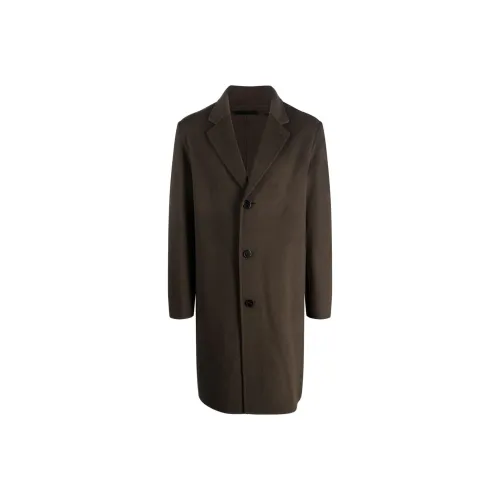 THEORY Coats Men Olive Green