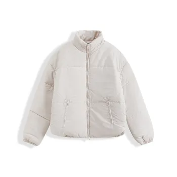 I'm David Puffer Jacket Coat Unisex Ecru