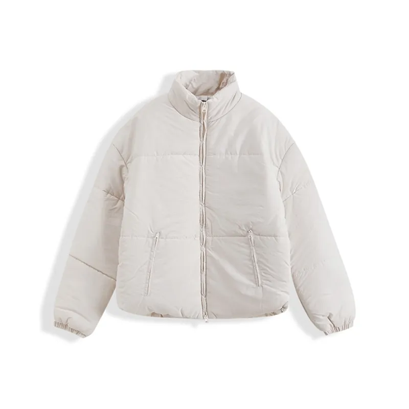 I'm David Puffer Jacket Coat Unisex Ecru-0