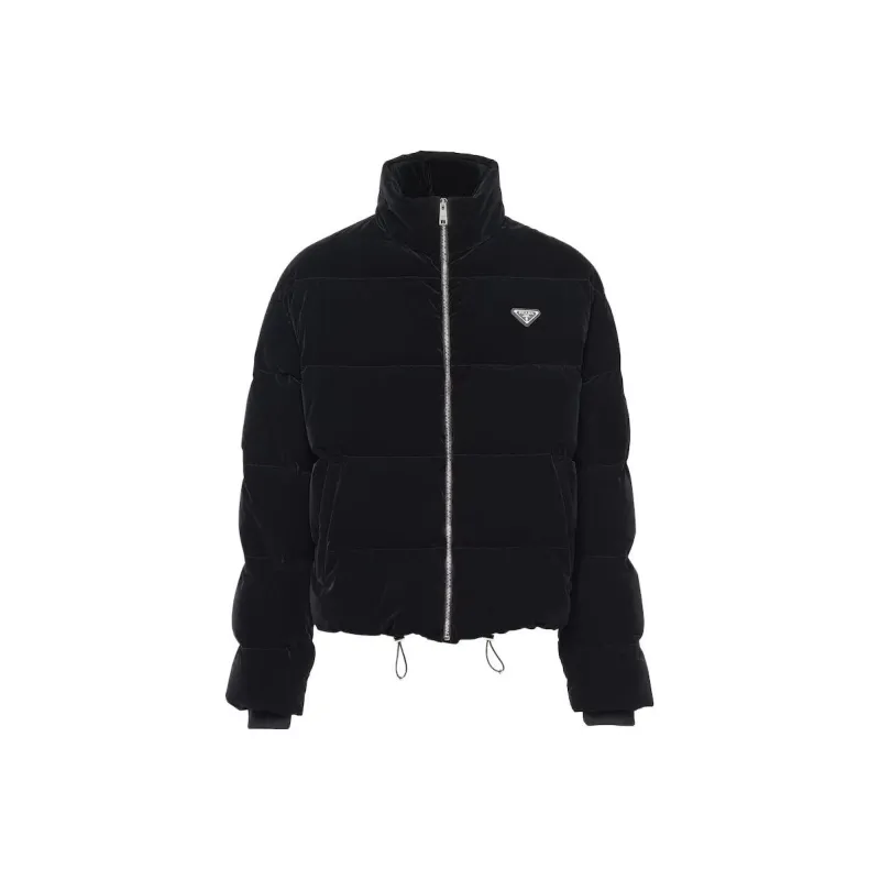 PRADA Velvet Cropped Down Jacket-0