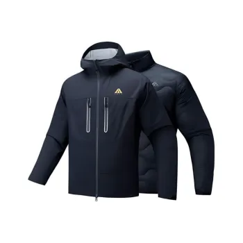 Anta Waterproof And Windproof To Keep Warm Windbreaker Jacket Men's Basic Black/Basic Black