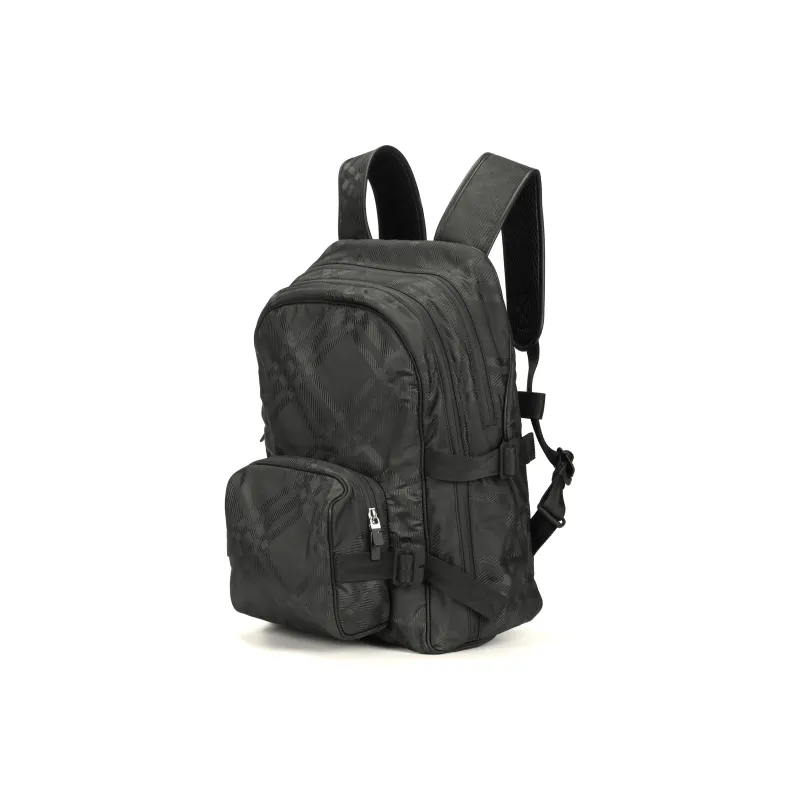 Burberry Polyamide Blended With Polyester Backpack Men's Black-1