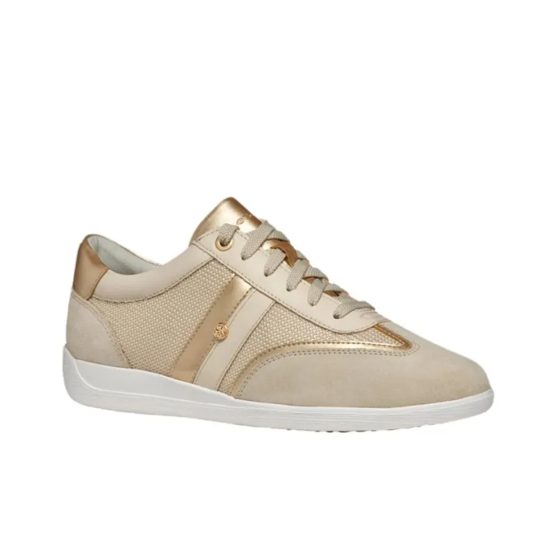 GEOX Myria Abrasion Resistant Low Top Casual Shoes Women's Gold-1