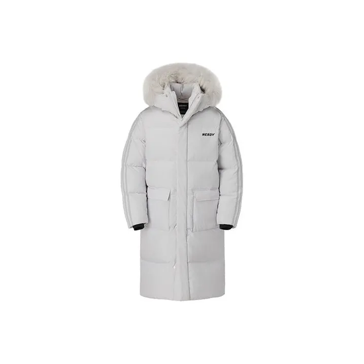 NERDY Down Jacket Unisex Light Gray-0