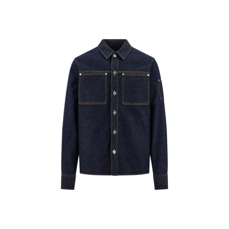 Ferragamo Long Sleeved Denim Shirt-0