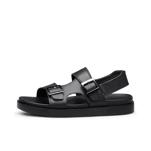 Qiandongmeili Beach Sandals Men's Black
