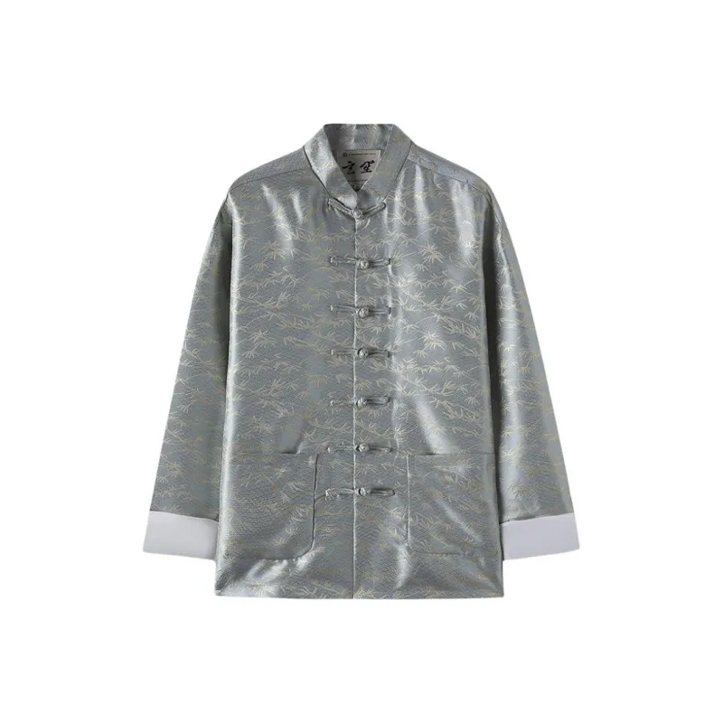 XUANSHENG Jackets Coats Men's Light Blue-0