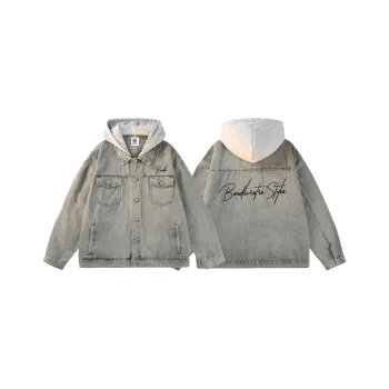 BENDL'S Spring And Fall Denim Jackets Unisex Yellow Mud