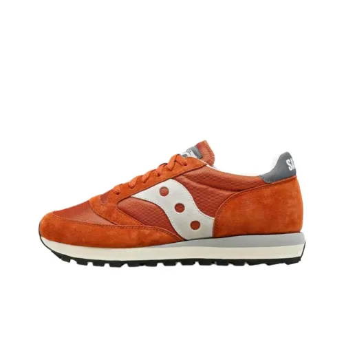 Saucony Jazz 81 Anti Slip Wear Resistant Low Top Casual Running Shoes Unisex Red Brown