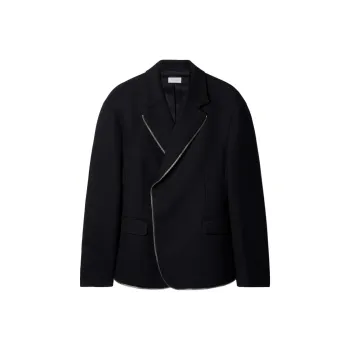 OFF-WHITE Zip-trim Virgin-wool Blazer