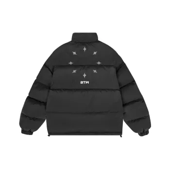 BTW Stand Collar Without Hood Loose Fit Down Jacket Unisex
