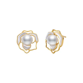 ME LUXE Pearl Stud Earrings, Classic And Versatile Women's