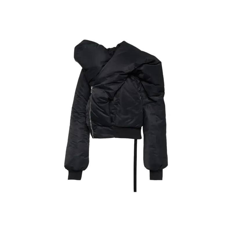 Rick Owens DRKSHDW Doll Asymmetric Padded Bomber Jacket-0