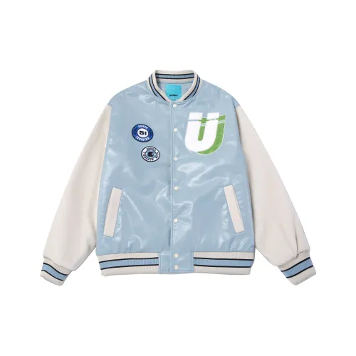 Guuka Baseball Jacket Men's Pink Blue