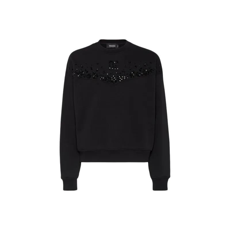 DSQUARED 2 Sequin Embellished Crewneck Sweatshirt-0