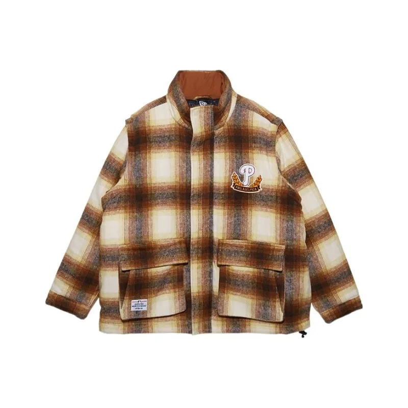 New Era Puffer Jacket Unisex Brown-0