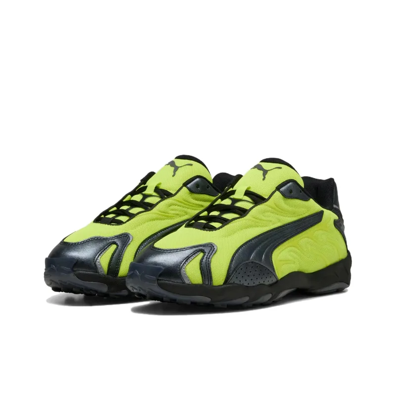 PUMA Inhale Slip Resistant And Breathable Low Top Casual Running Shoes Unisex Black Yellow-2