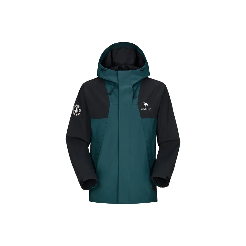 QIE Outdoor Multicolor Waterproof Windproof Abrasion Resistant Adjustable Hooded Single Layer Windbreaker Jacket Unisex-6