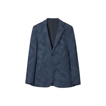 HLA Business Suits Men Blue Gray Pattern 52