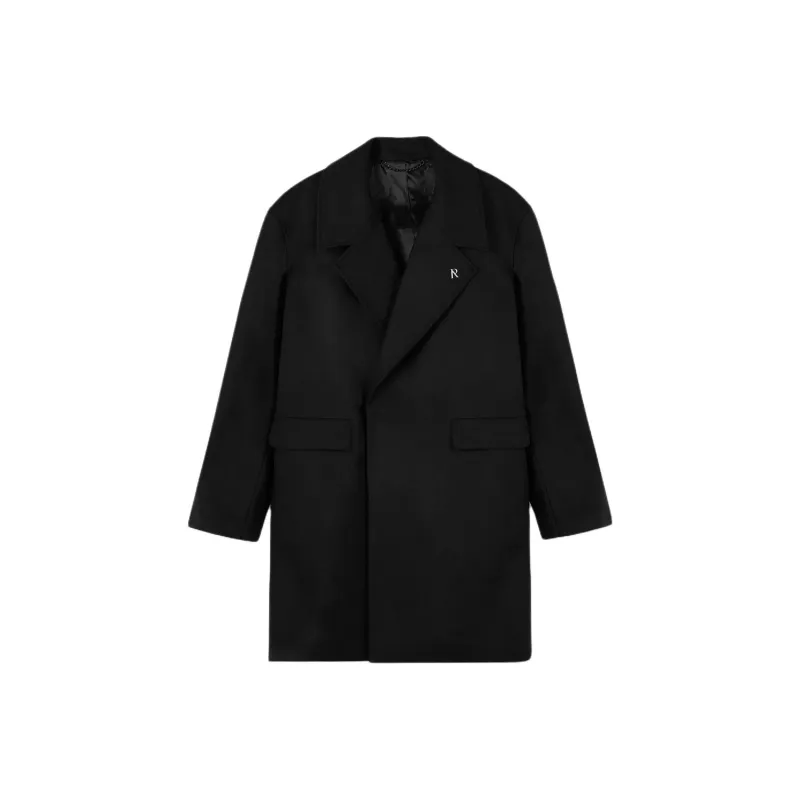 REPRESENT Double Breasted Overcoat Coats Men's Black-0