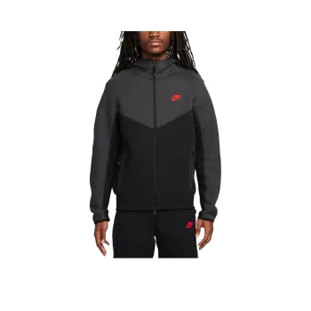Nike Sportswear Tech Fleece Jacket Men's Black/Dark Smoke Gray/Light Red