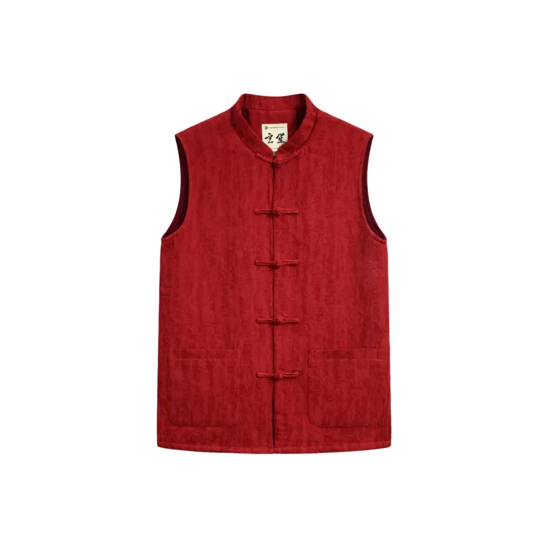 XUANSHENG Vests Men Red-0