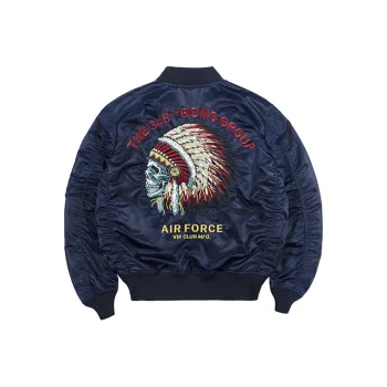 VIP Air Force MA 1 Pilot Loose Fit Jacket Baseball Jacket Men's