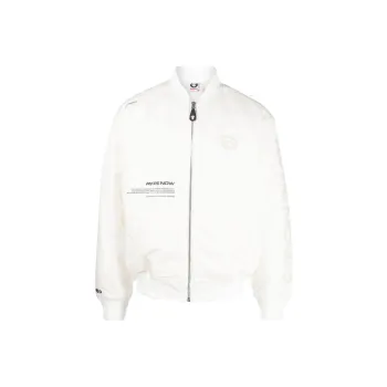 Aape Logo patch Zip up Bomber Jacket
