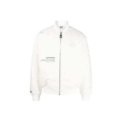 Aape Logo patch Zip up Bomber Jacket