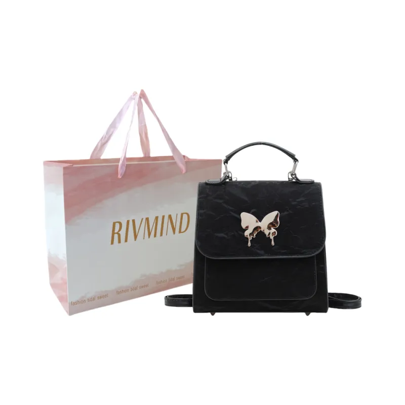 RIVMIND PU Double Shoulder, One Shoulder Handbag Regular Women's White/Black/Green/Blue/Pink/Silver Gray-3