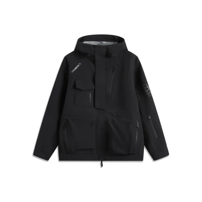 LiNing Waterproof And Windproof Windbreaker Jacket Unisex Black-0