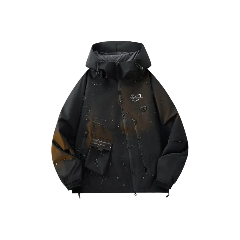 PAUL COSTELLOE Urban Living/Travel/Commuting Waterproof And Windproof To Keep Warm Windbreaker Jacket Unisex Black-0