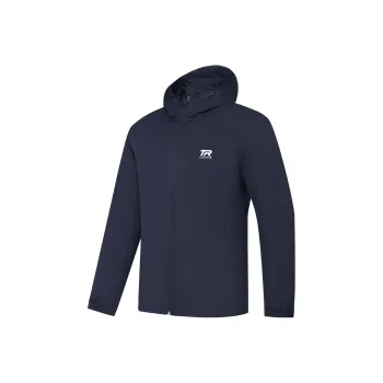 QIAODAN Mountain God Series Waterproof And Windproof Windbreaker Jacket Men's Nova Blue